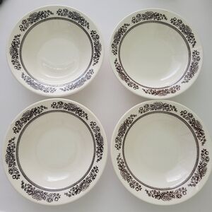 Royal China by Jeannette "SUSSEX" Ironstone Set of 4 Cereal Bowls  6 3/4"